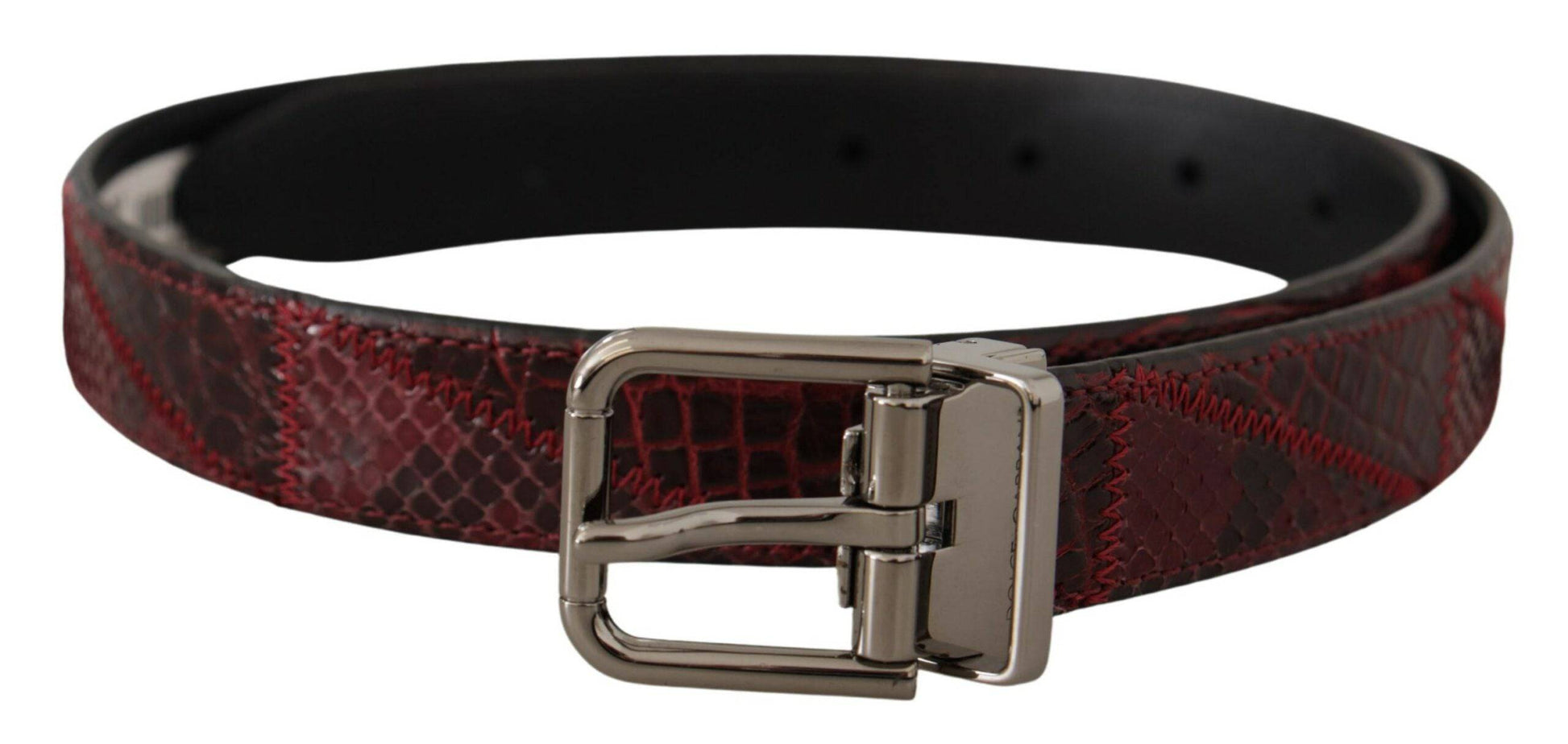 Dolce & Gabbana Elegant Red Exotic Leather Belt - ACCEXO