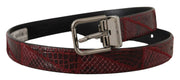 Dolce & Gabbana Elegant Red Exotic Leather Belt - ACCEXO
