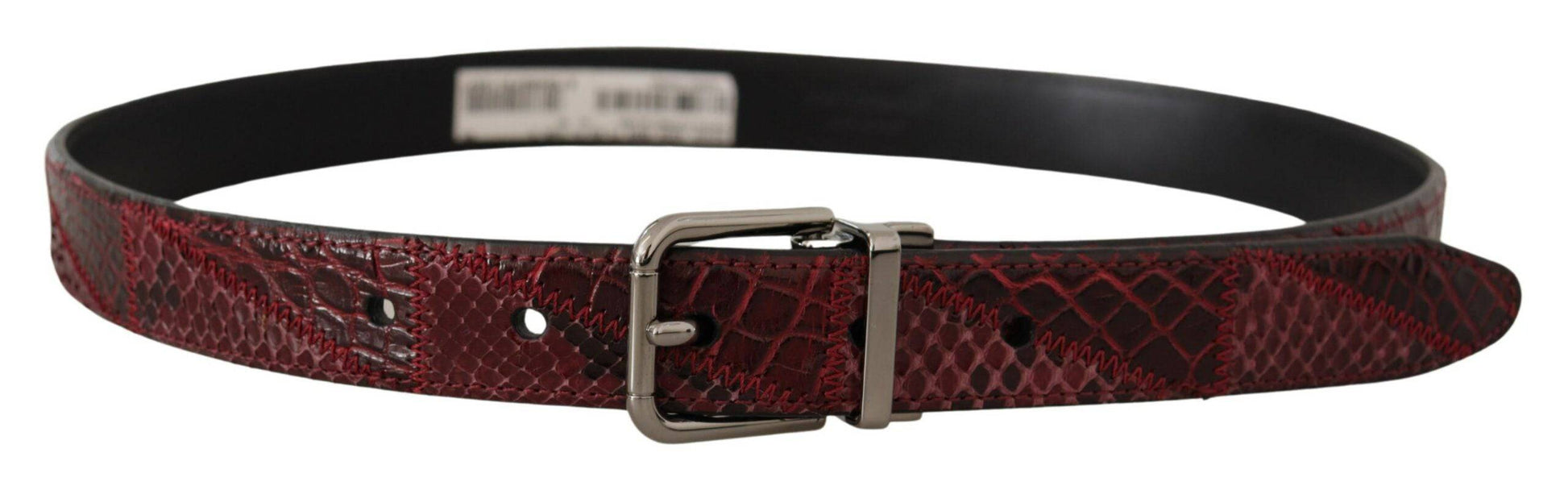 Dolce & Gabbana Elegant Red Exotic Leather Belt - ACCEXO