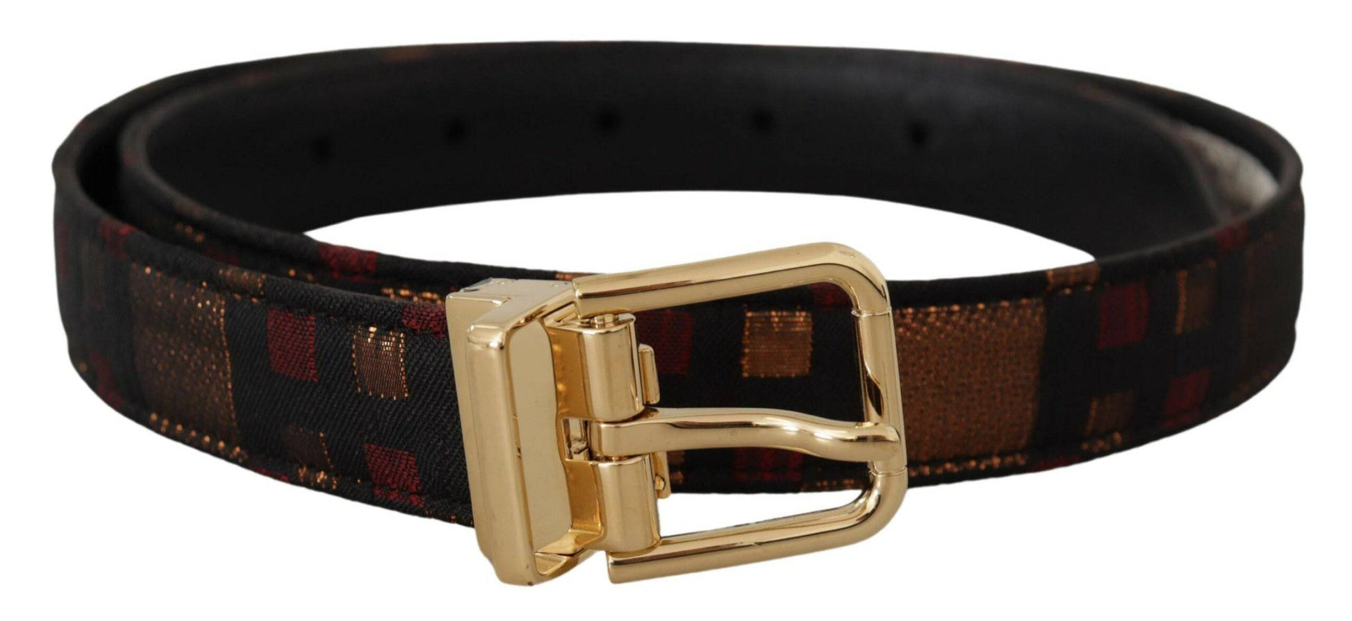 Dolce & Gabbana Multicolor Leather Belt with Gold Buckle - ACCEXO