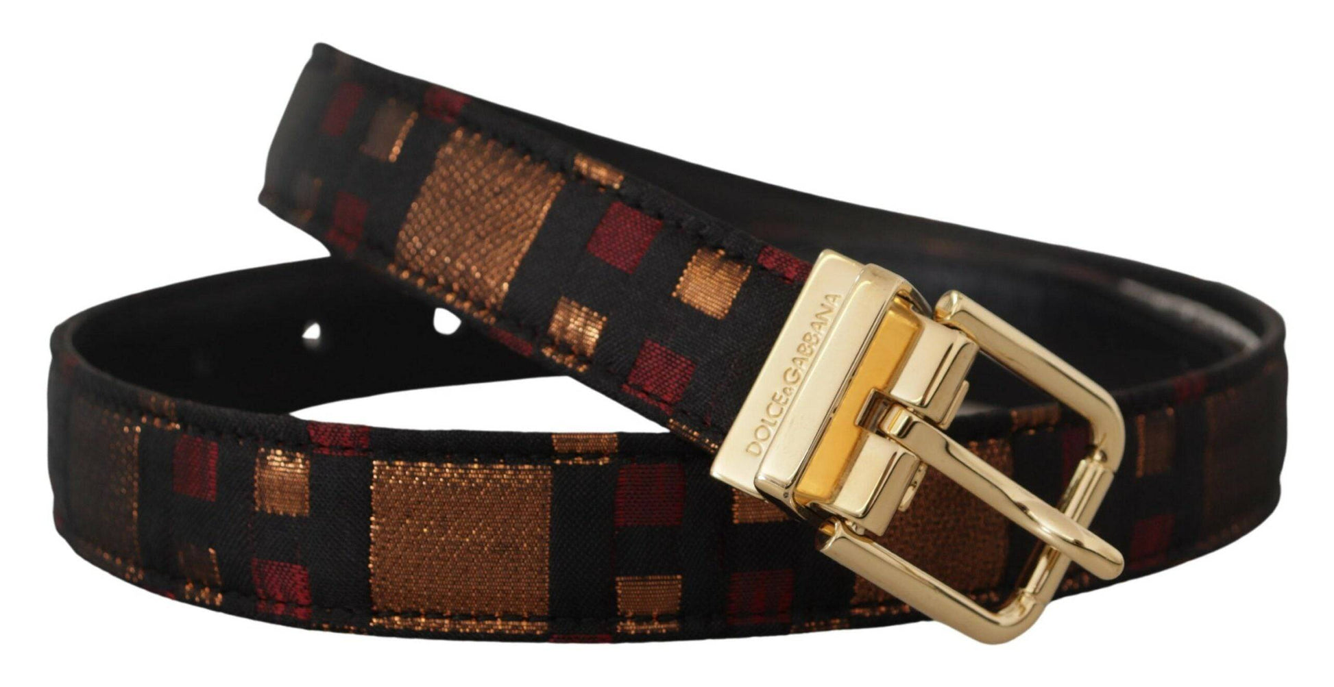 Dolce & Gabbana Multicolor Leather Belt with Gold Buckle - ACCEXO