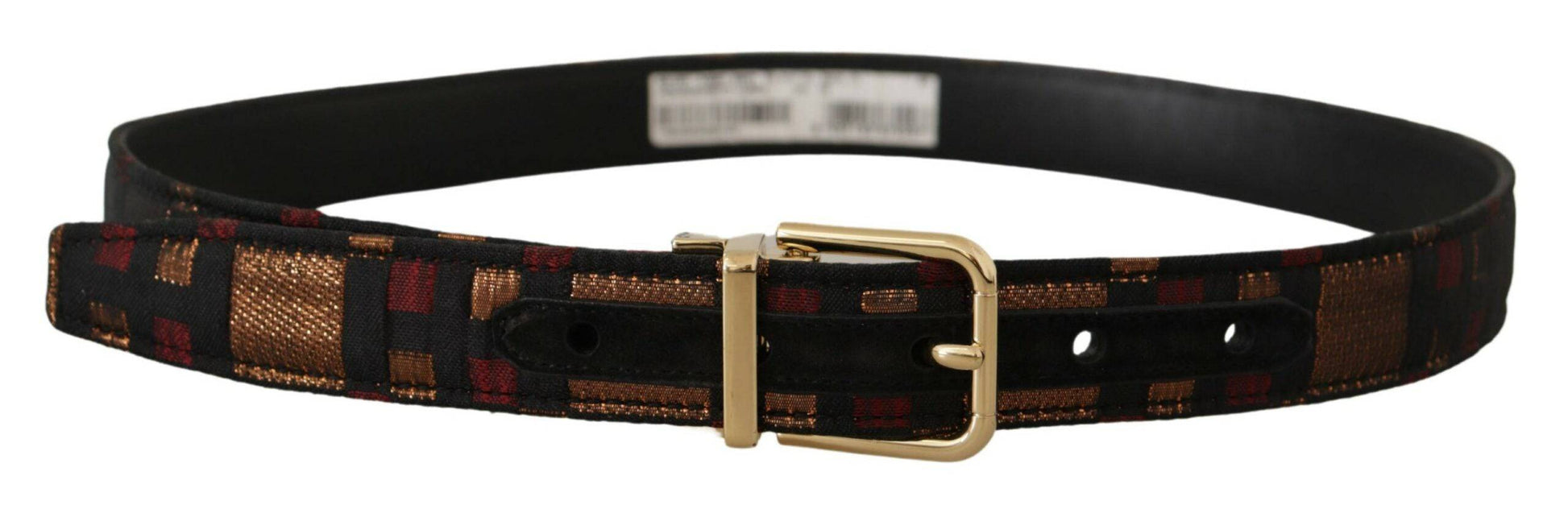 Dolce & Gabbana Multicolor Leather Belt with Gold Buckle - ACCEXO