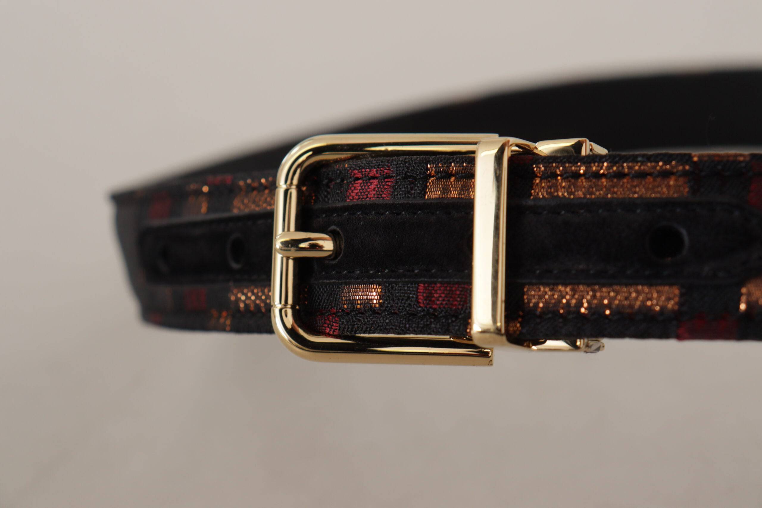Dolce & Gabbana Multicolor Leather Belt with Gold Buckle - ACCEXO