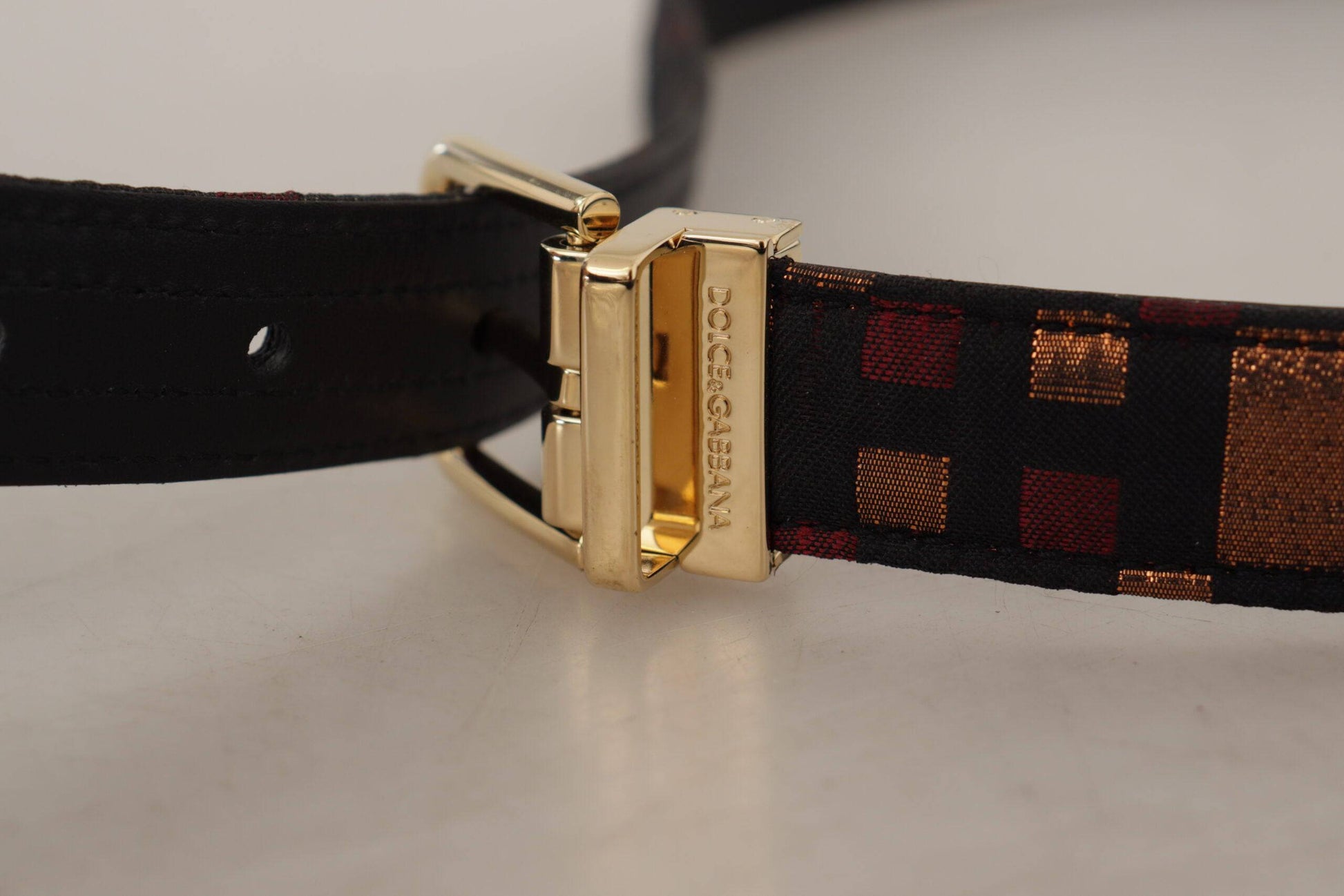Dolce & Gabbana Multicolor Leather Belt with Gold Buckle - ACCEXO