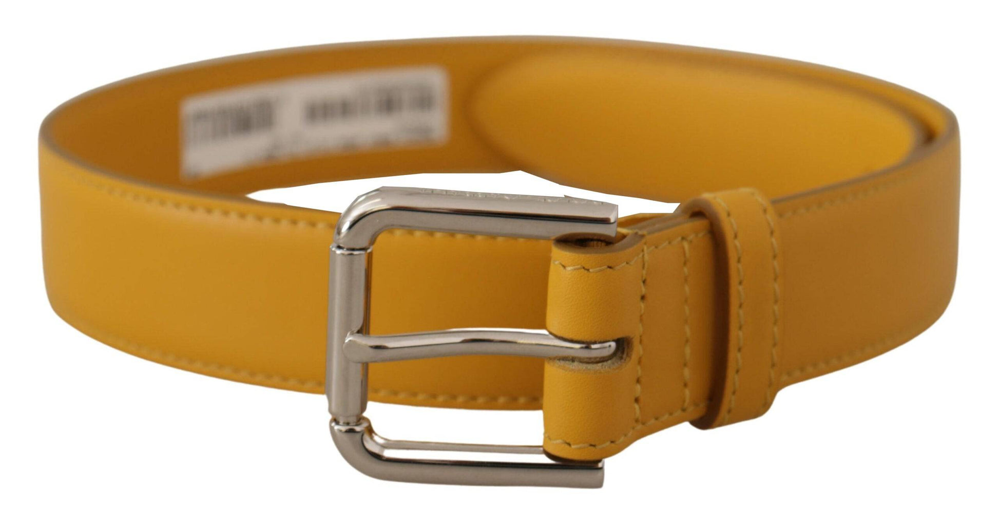 Dolce & Gabbana Elegant Leather Belt in Sunshine Yellow - ACCEXO