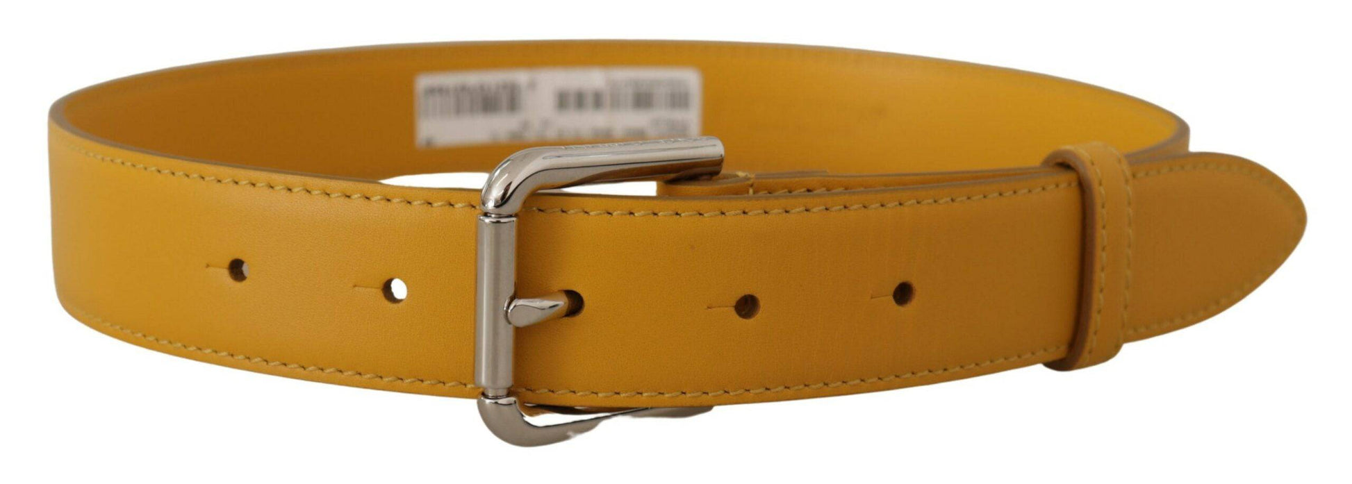 Dolce & Gabbana Elegant Leather Belt in Sunshine Yellow - ACCEXO