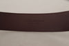 Dolce & Gabbana Elegant Maroon Leather Belt with Engraved Buckle