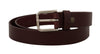 Dolce & Gabbana Elegant Maroon Leather Belt with Logo Buckle