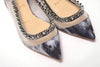 Christian Louboutin Multicolor Print Silver Flat Point Toe Shoe