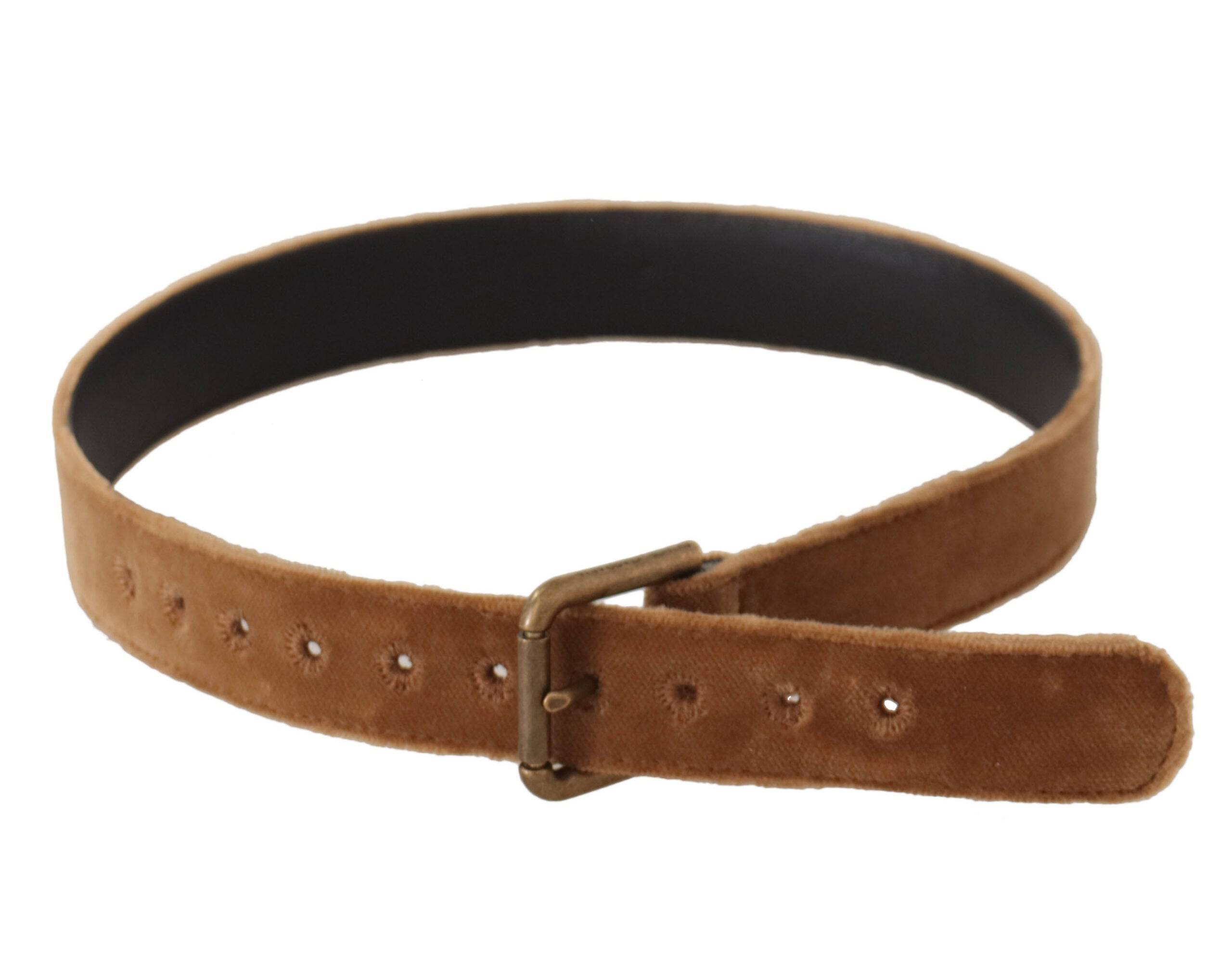 Dolce & Gabbana Elegant Engraved Buckle Leather Belt - ACCEXO