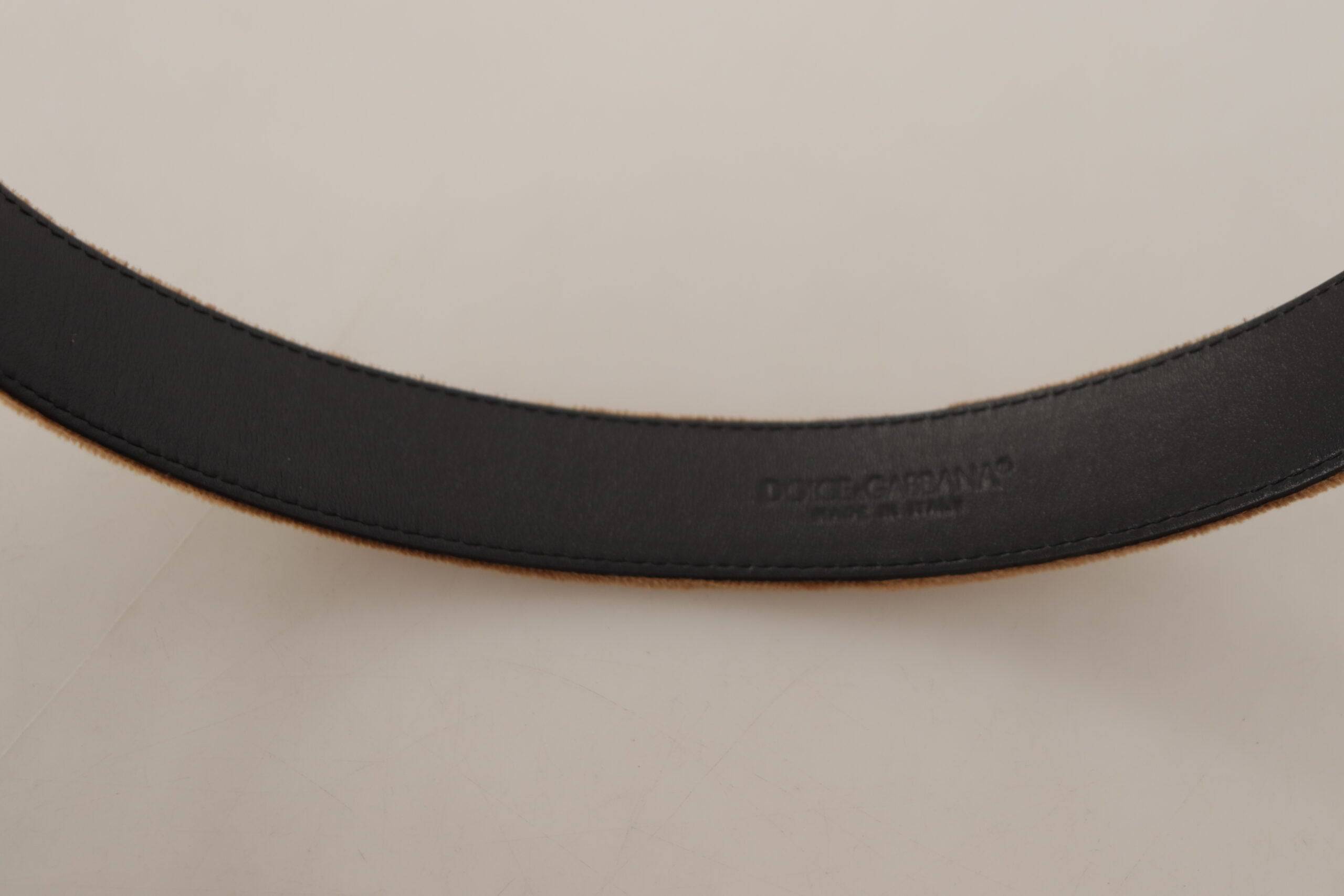 Dolce & Gabbana Elegant Engraved Buckle Leather Belt - ACCEXO
