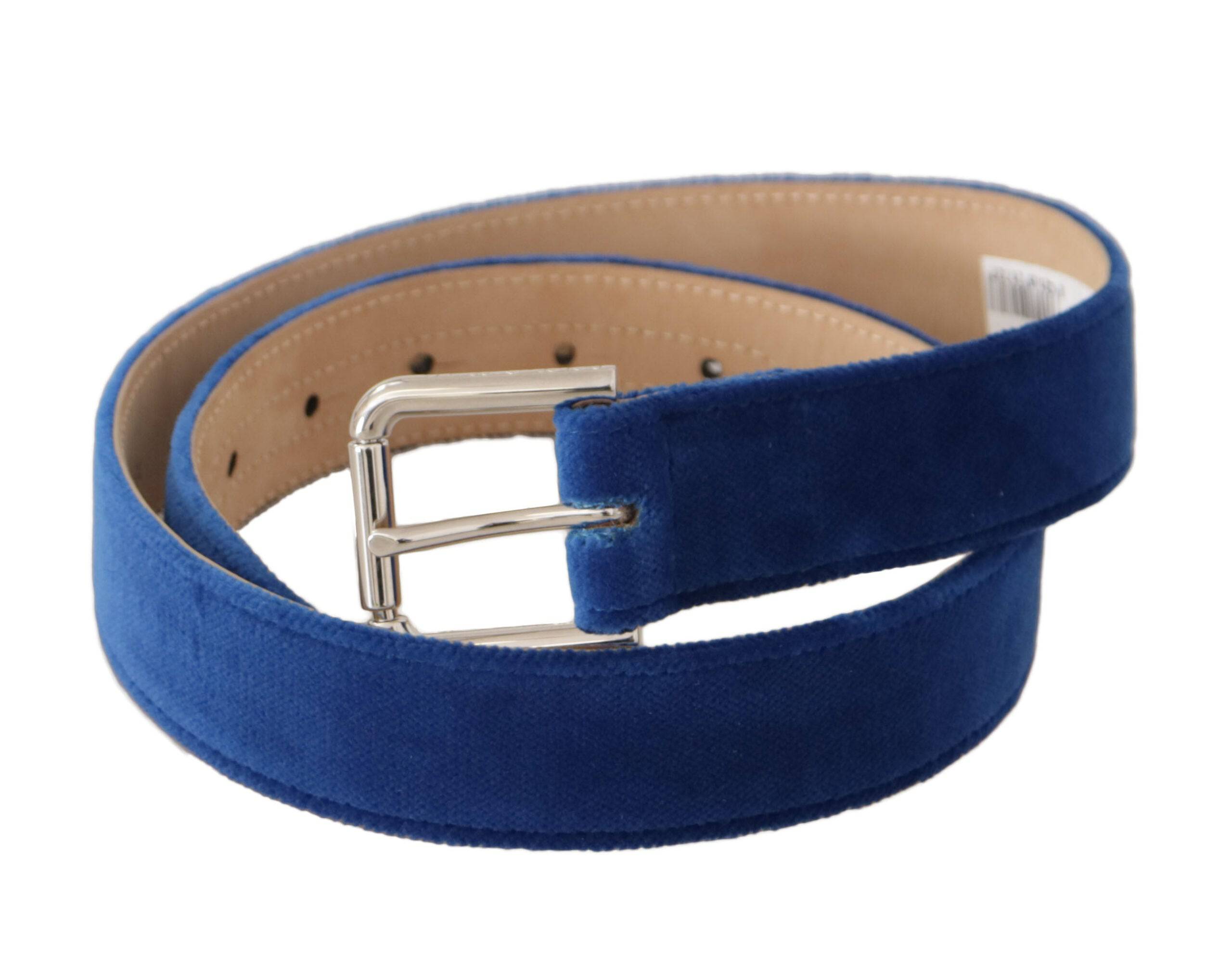 Dolce & Gabbana Elegant Velvet Metal-Logo Belt - ACCEXO