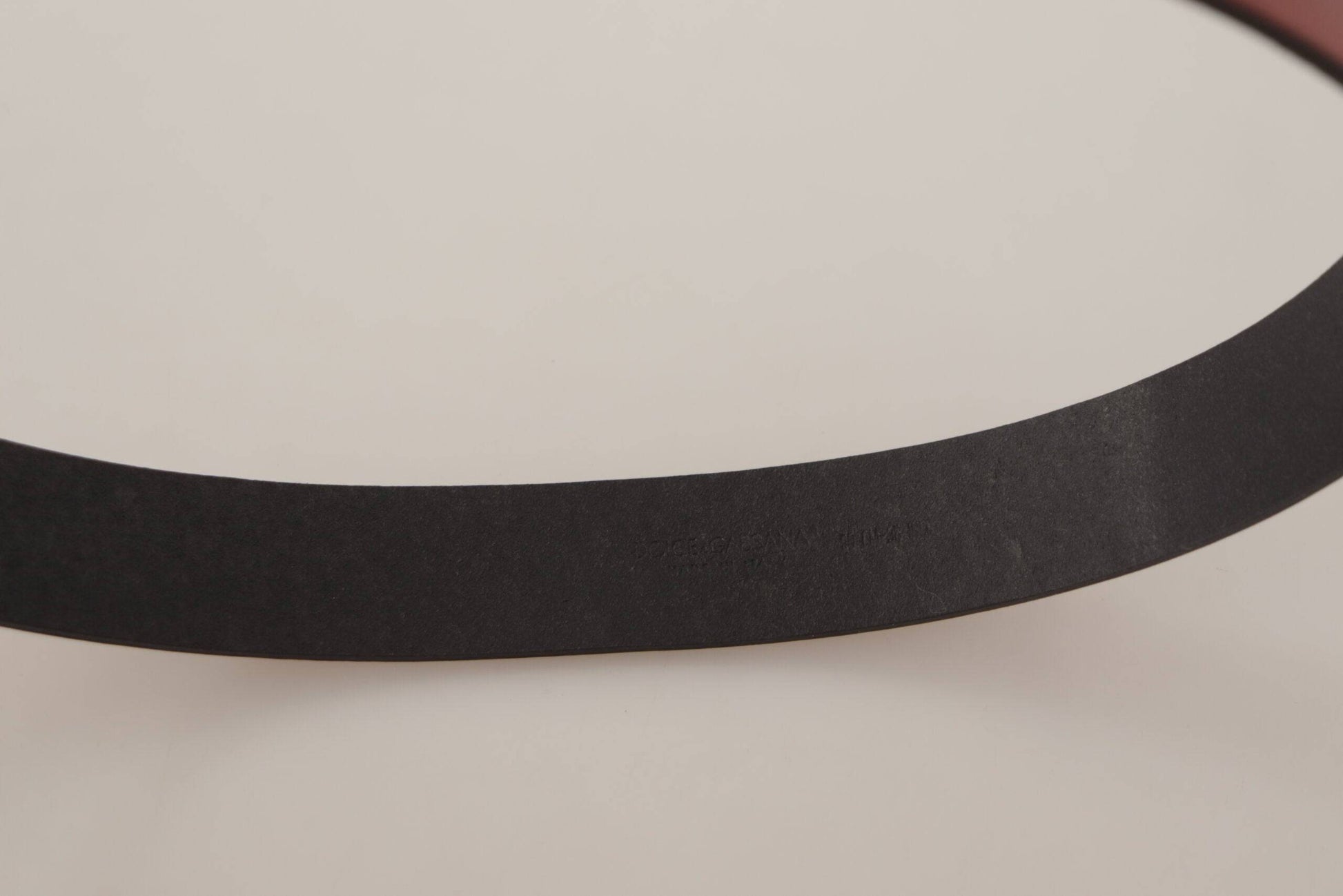 Dolce & Gabbana Elegant Red Leather Belt with Engraved Buckle - ACCEXO