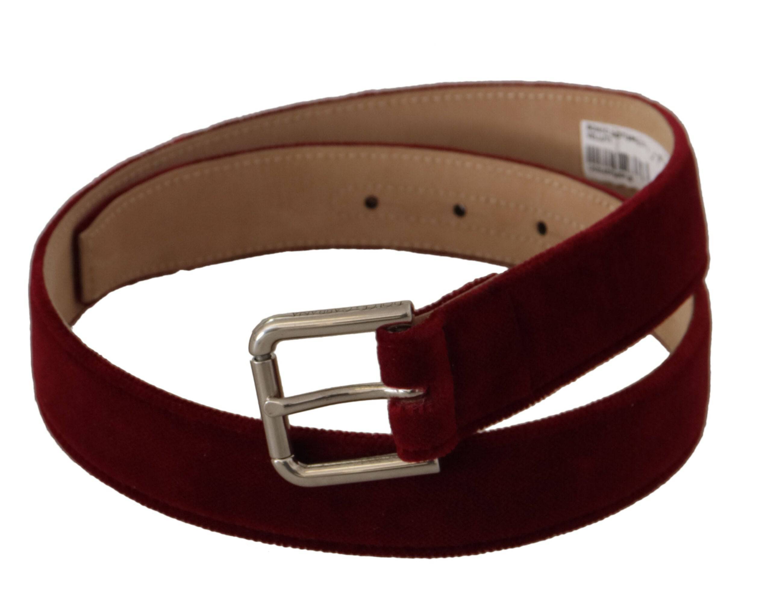 Dolce & Gabbana Elegant Velvet Logo Engraved Belt - ACCEXO