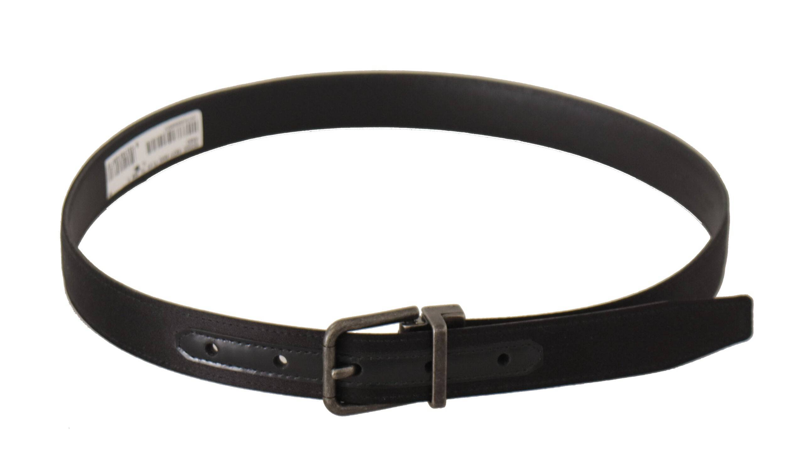 Dolce & Gabbana Elegant Black Leather Belt with Metal Buckle - ACCEXO