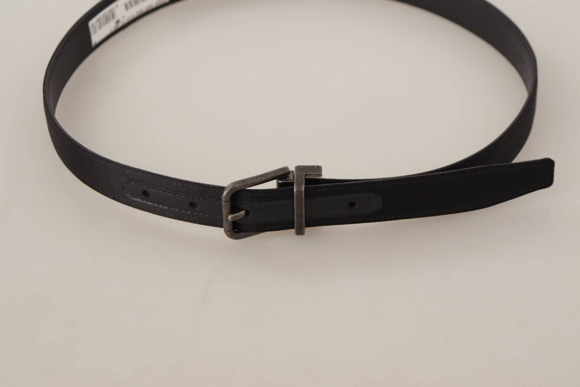 Dolce & Gabbana Elegant Black Leather Belt with Metal Buckle - ACCEXO