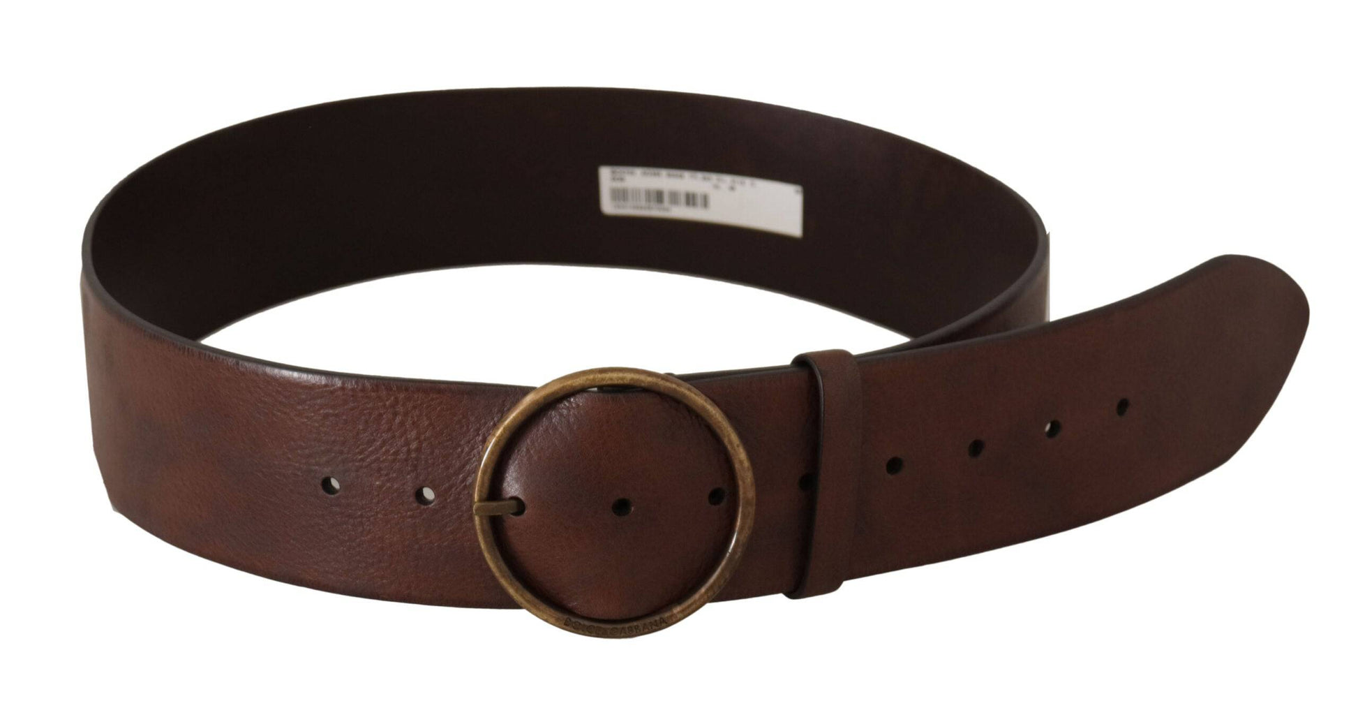 Dolce & Gabbana Elegant Leather Belt with Engraved Buckle - ACCEXO