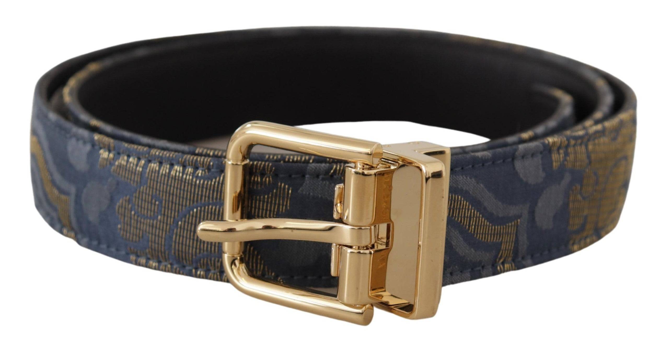 Dolce & Gabbana Elegant Navy Blue Leather Belt - ACCEXO