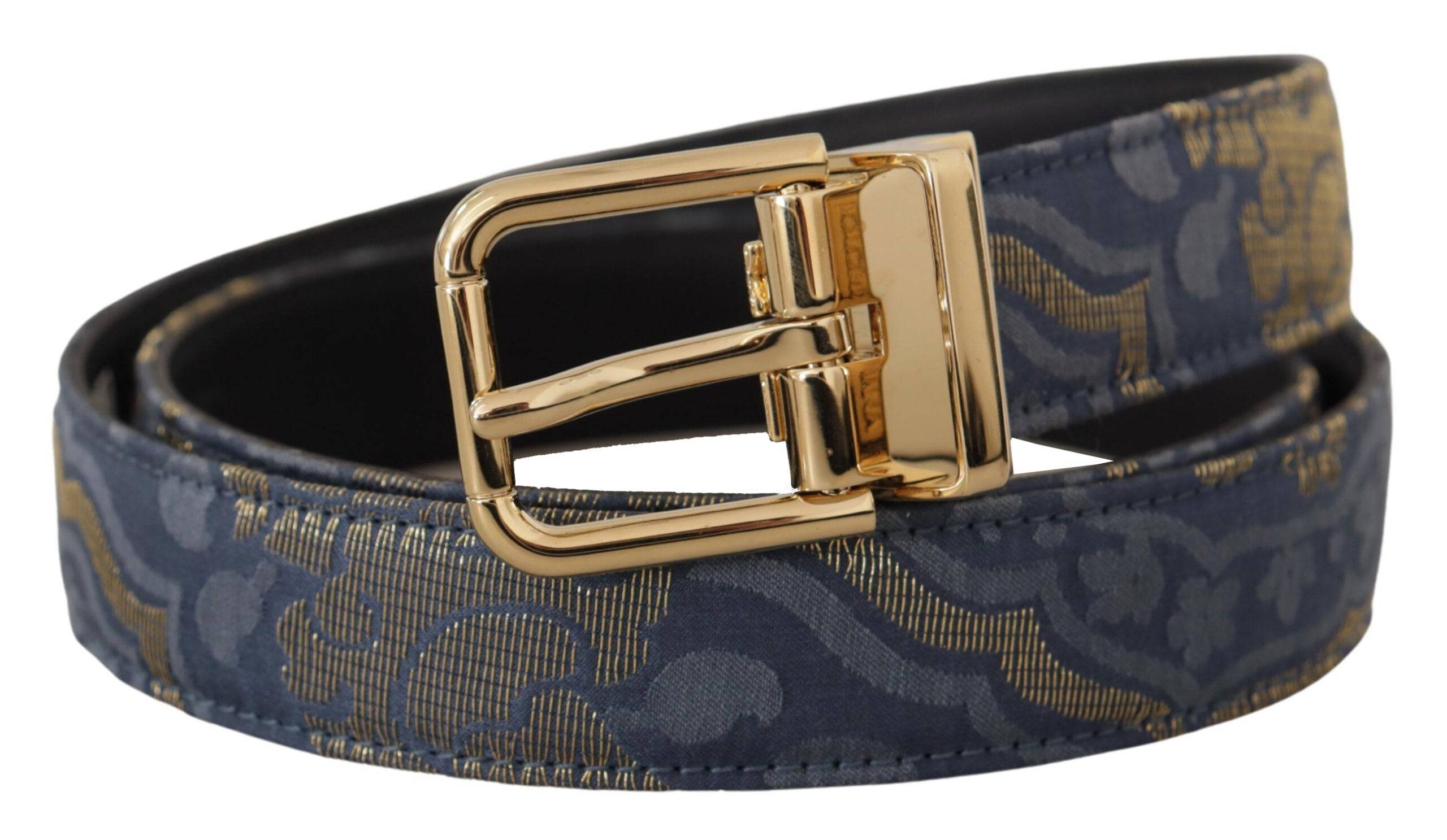 Dolce & Gabbana Elegant Navy Blue Leather Belt - ACCEXO