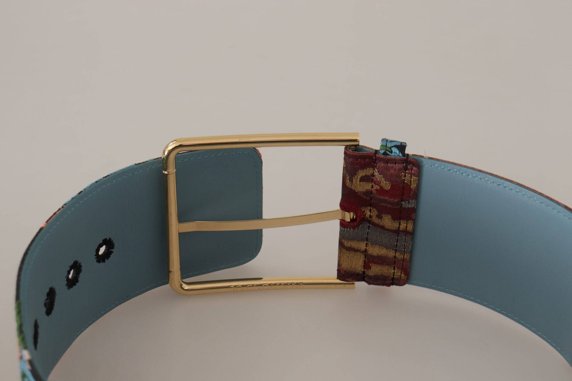 Dolce & Gabbana Multicolor Canvas Leather Statement Belt - ACCEXO