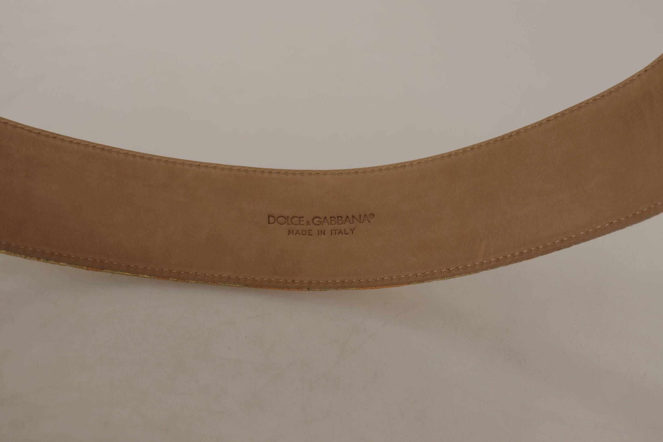 Dolce & Gabbana Elegant Leather Belt with Logo Buckle - ACCEXO