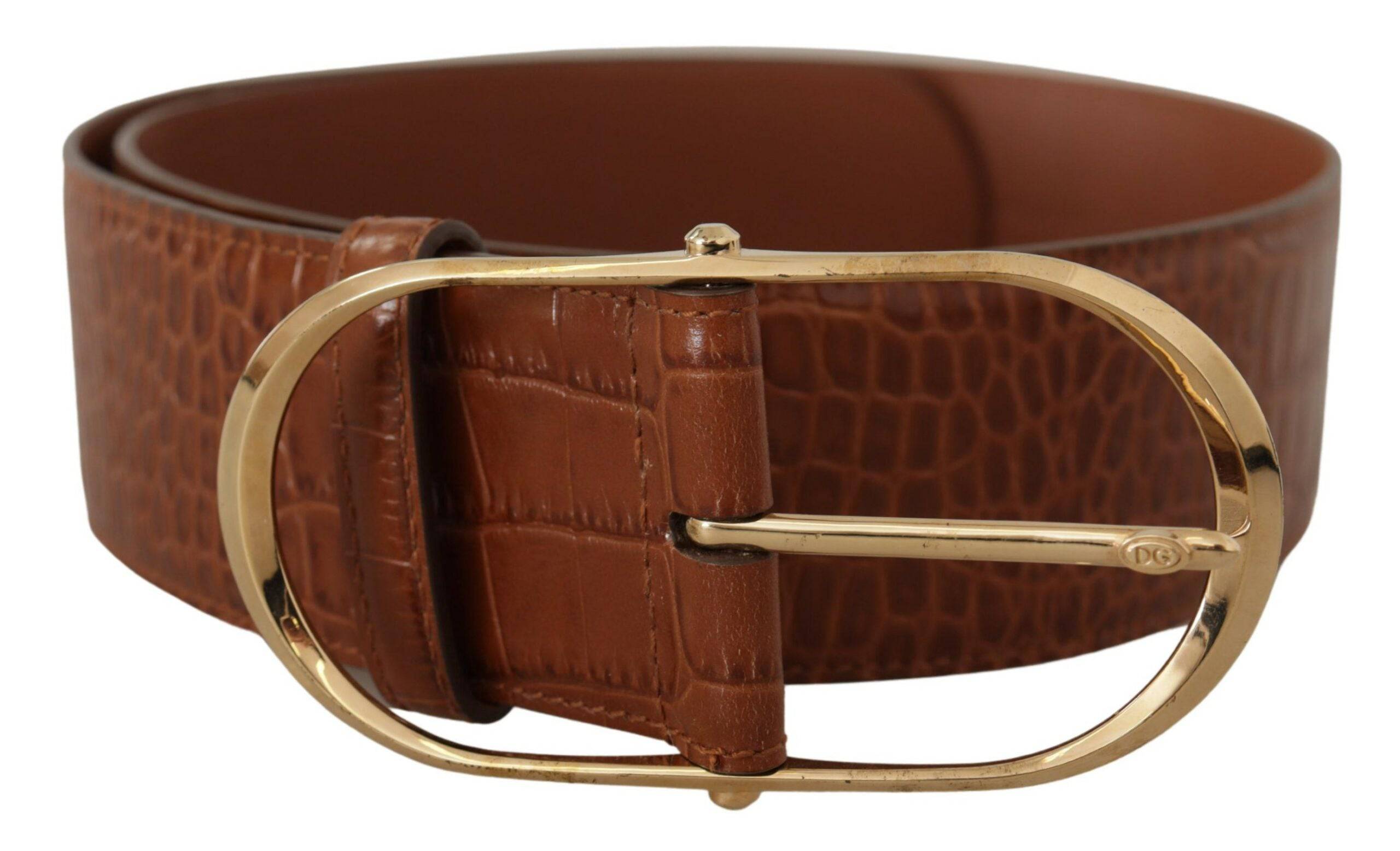 Dolce & Gabbana Enchanting Engraved Logo Leather Belt - ACCEXO