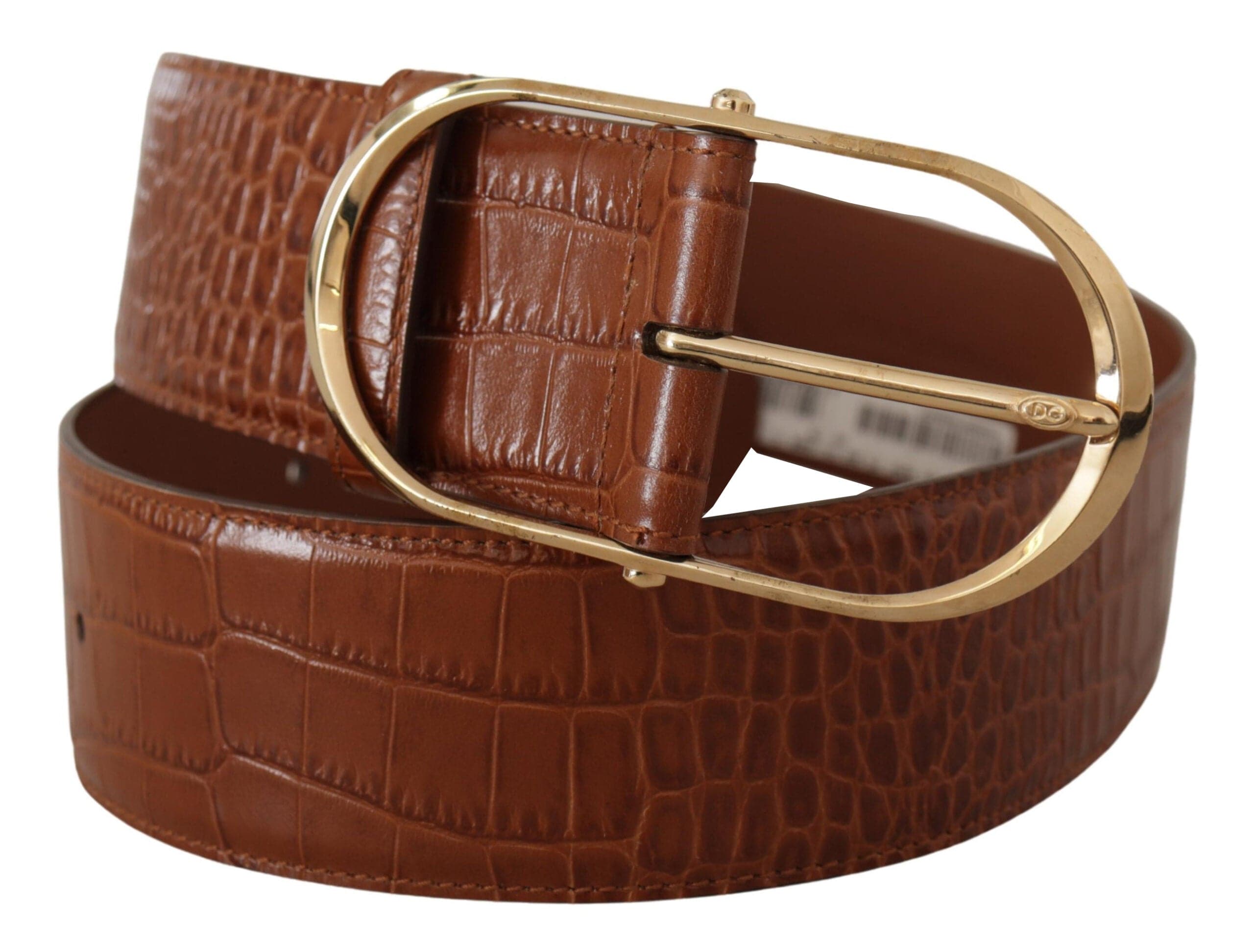 Dolce & Gabbana Enchanting Engraved Logo Leather Belt - ACCEXO