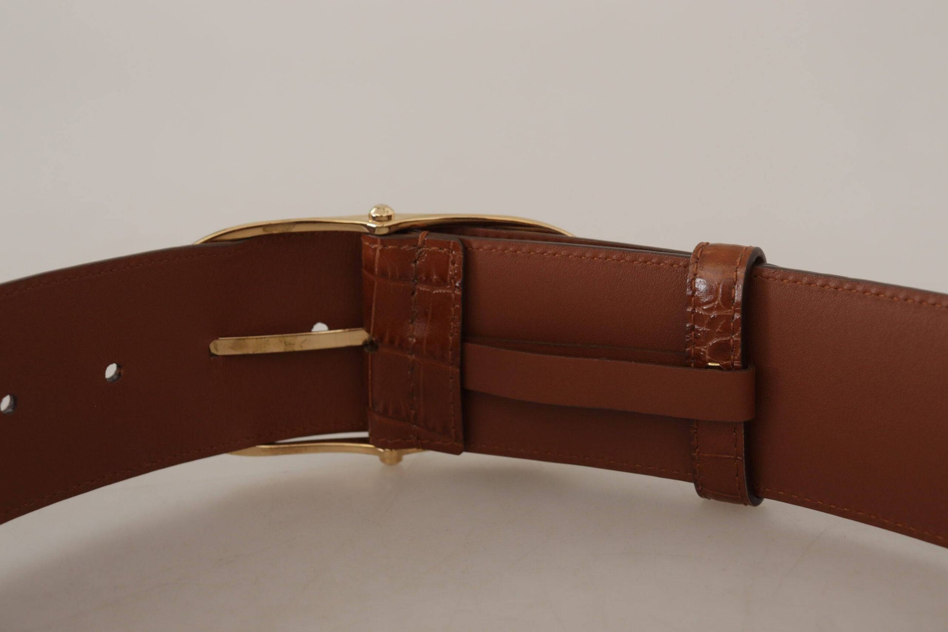 Dolce & Gabbana Enchanting Engraved Logo Leather Belt - ACCEXO
