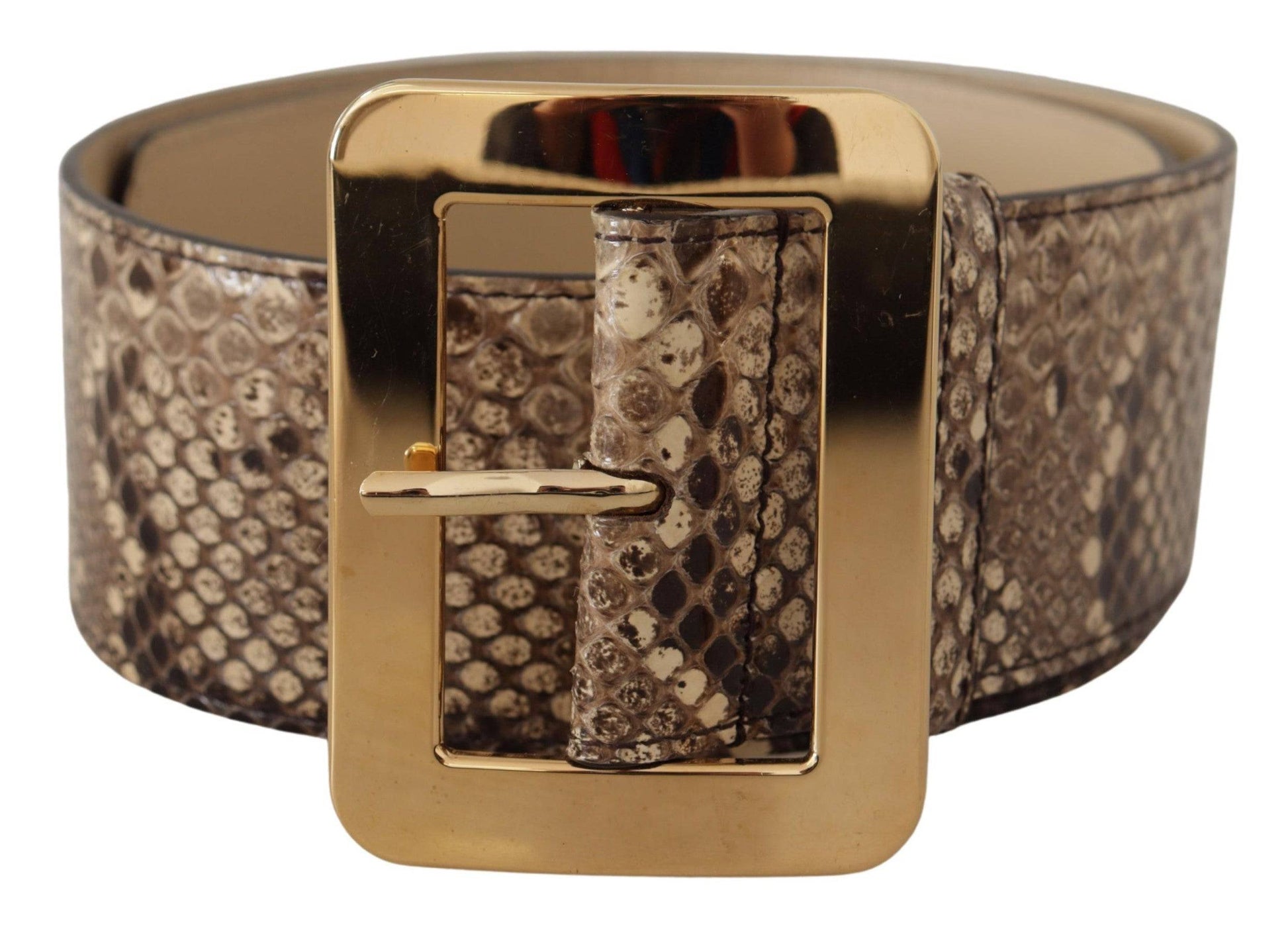 Dolce & Gabbana Elegant Leather Belt with Engraved Buckle - ACCEXO