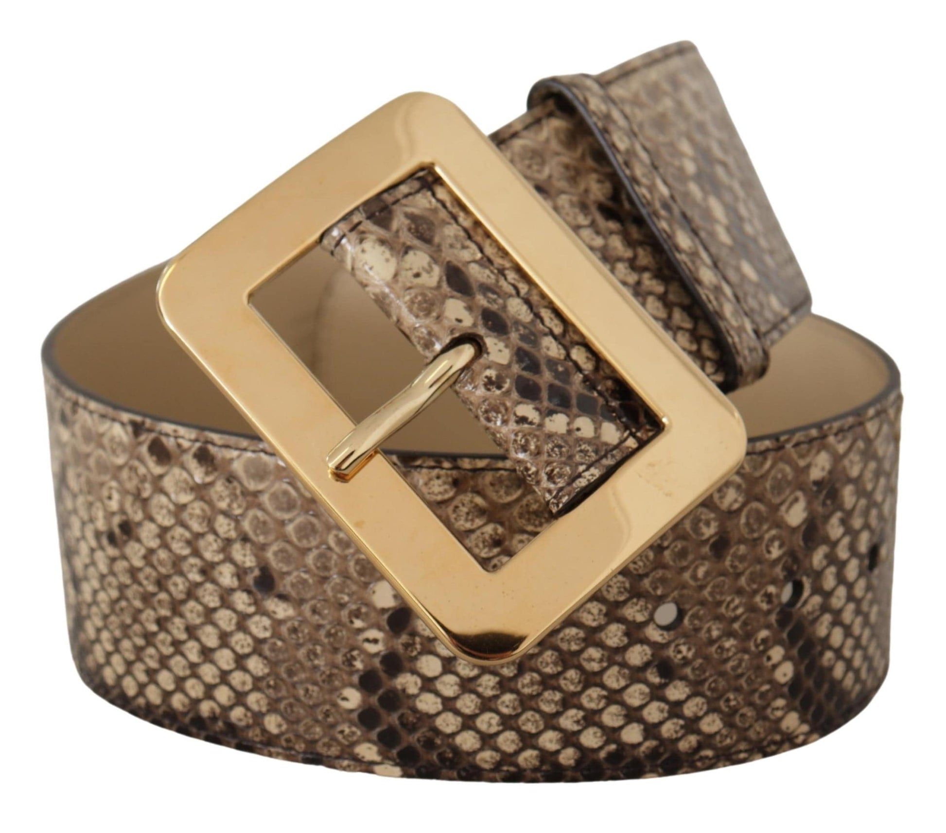 Dolce & Gabbana Elegant Leather Belt with Engraved Buckle - ACCEXO
