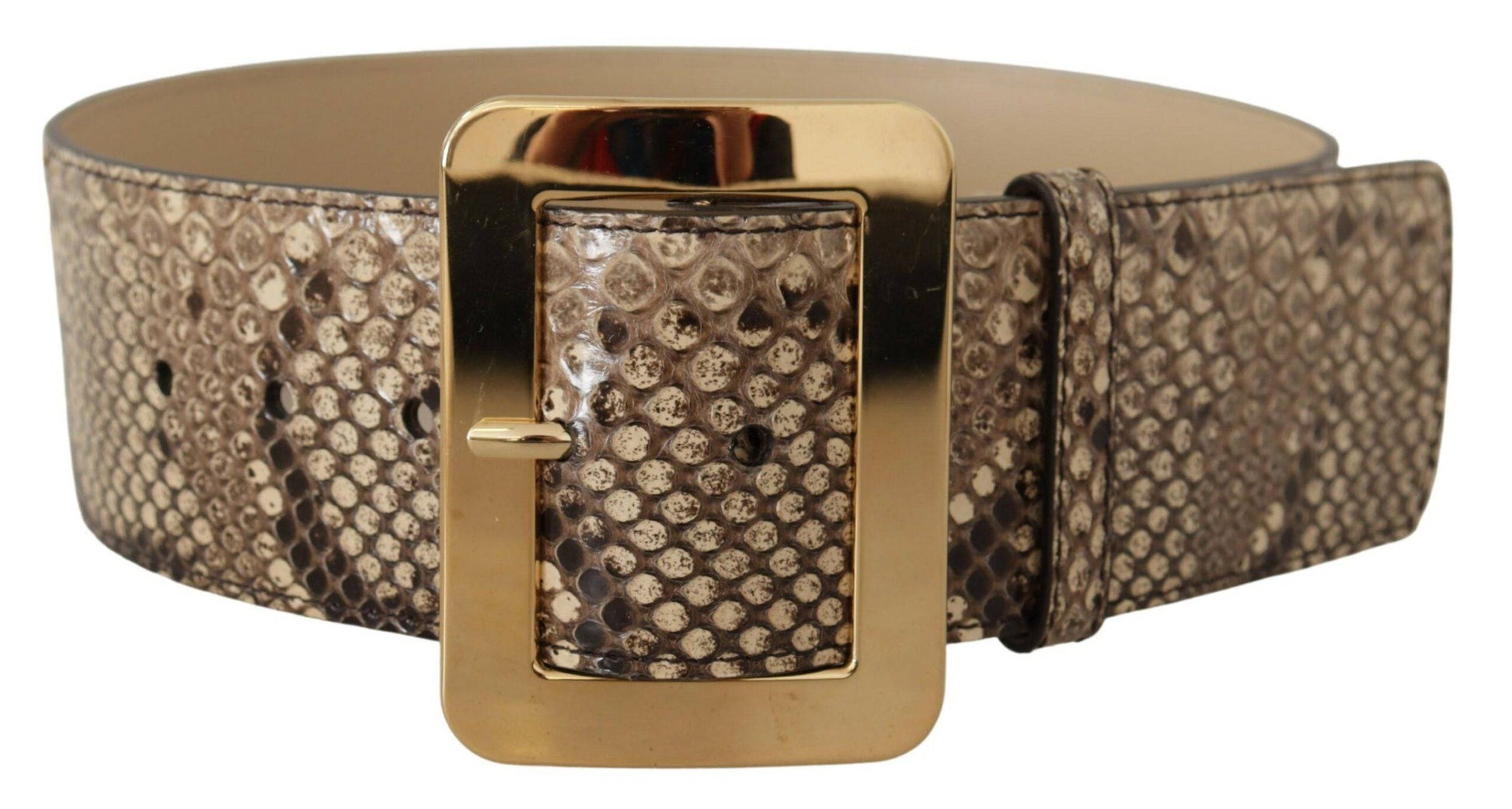 Dolce & Gabbana Elegant Leather Belt with Engraved Buckle - ACCEXO