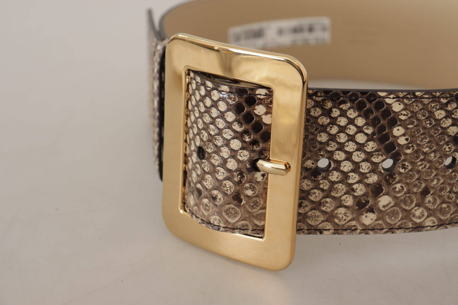 Dolce & Gabbana Elegant Leather Belt with Engraved Buckle - ACCEXO