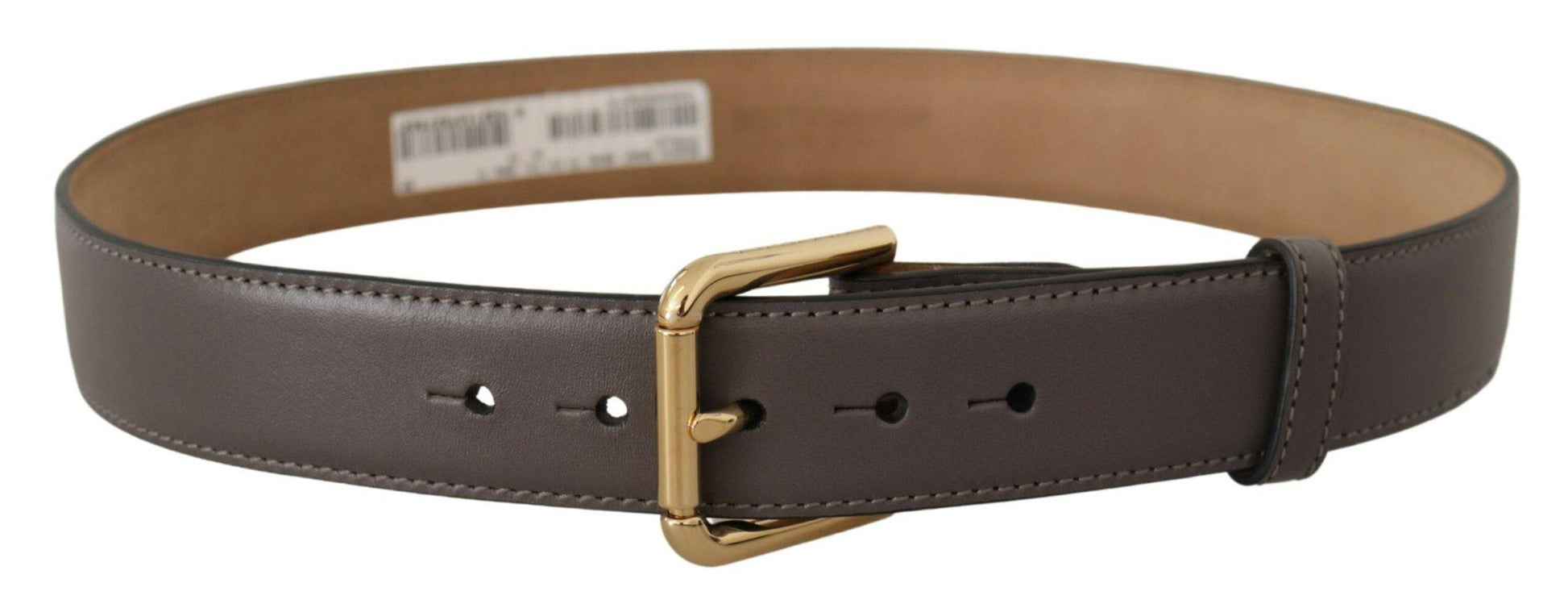 Dolce & Gabbana Elegant Engraved Buckle Leather Belt - ACCEXO