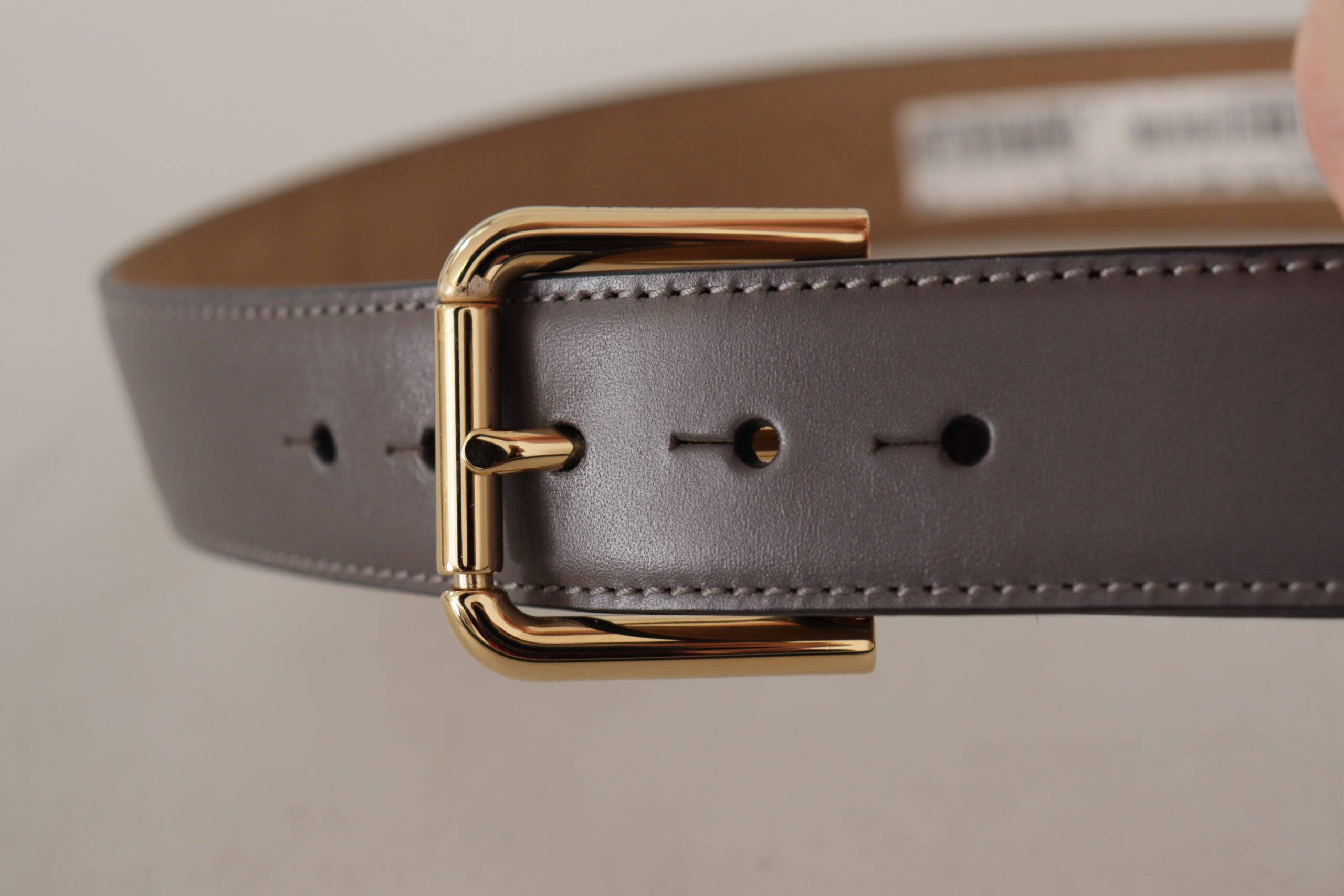 Dolce & Gabbana Elegant Engraved Buckle Leather Belt - ACCEXO