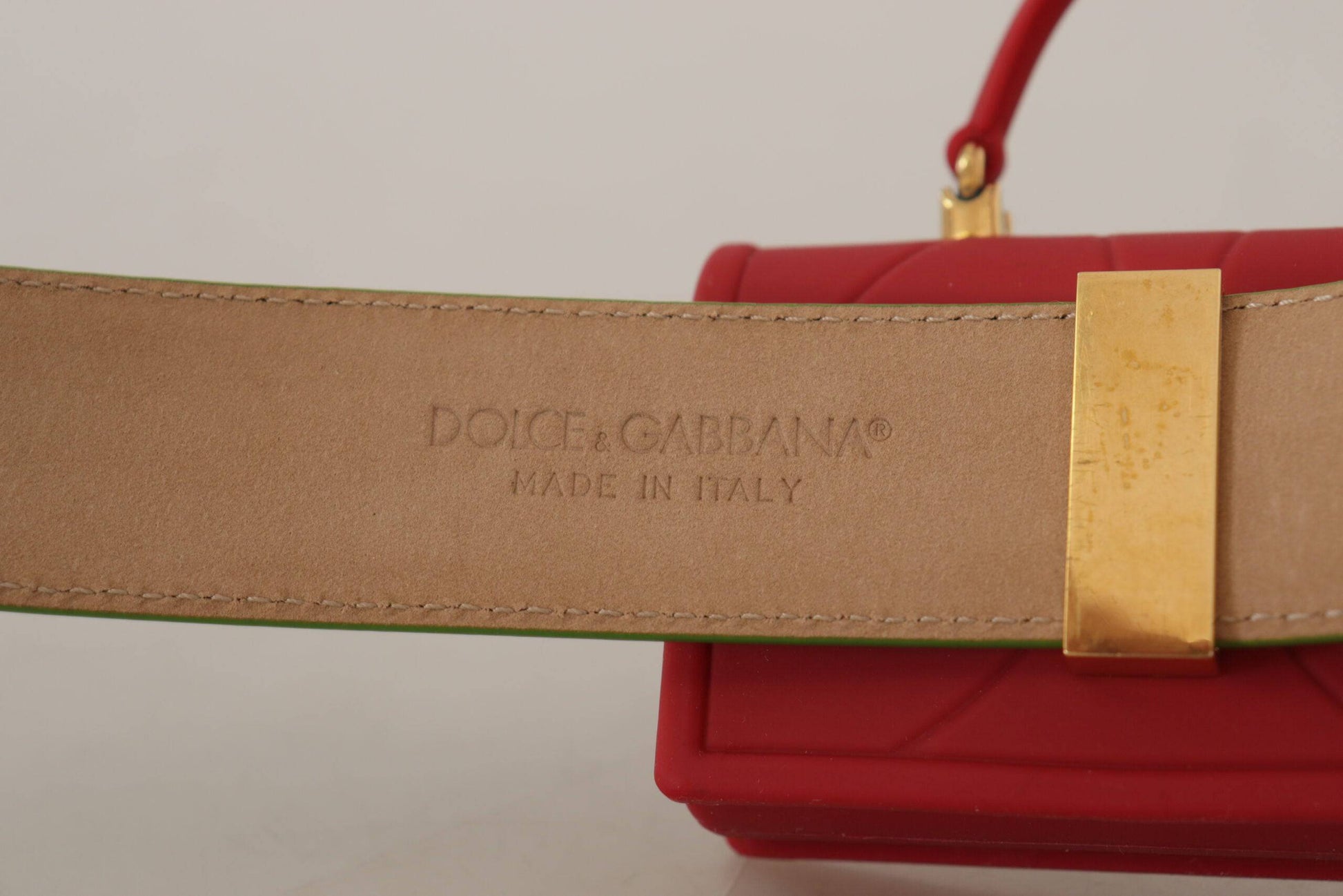 Dolce & Gabbana Elegant Leather Belt with Mini Bag Accessory - ACCEXO