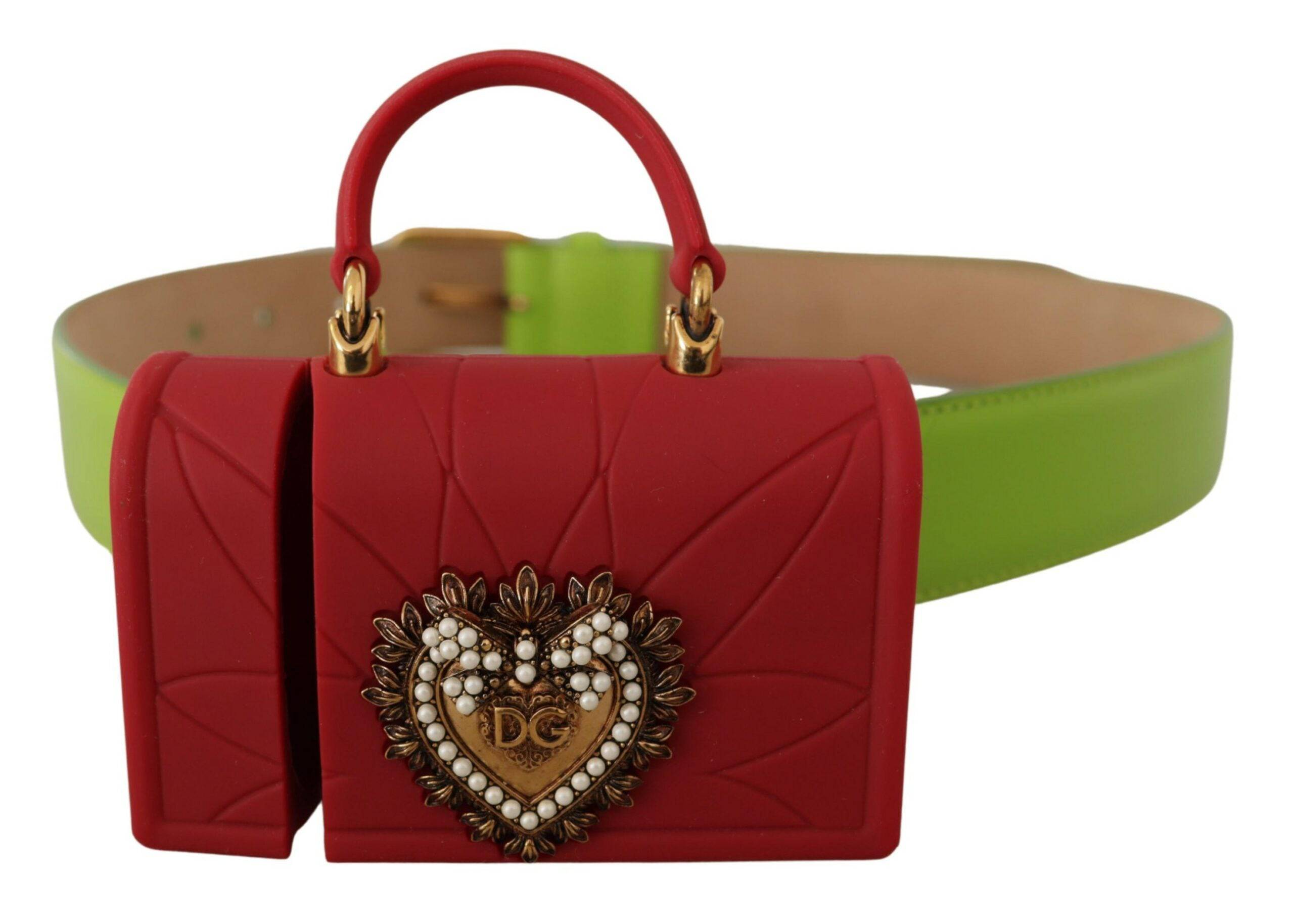 Dolce & Gabbana Elegant Leather Belt with Mini Bag Accessory - ACCEXO