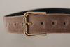 Dolce & Gabbana Elegant Velvet Logo Buckle Belt