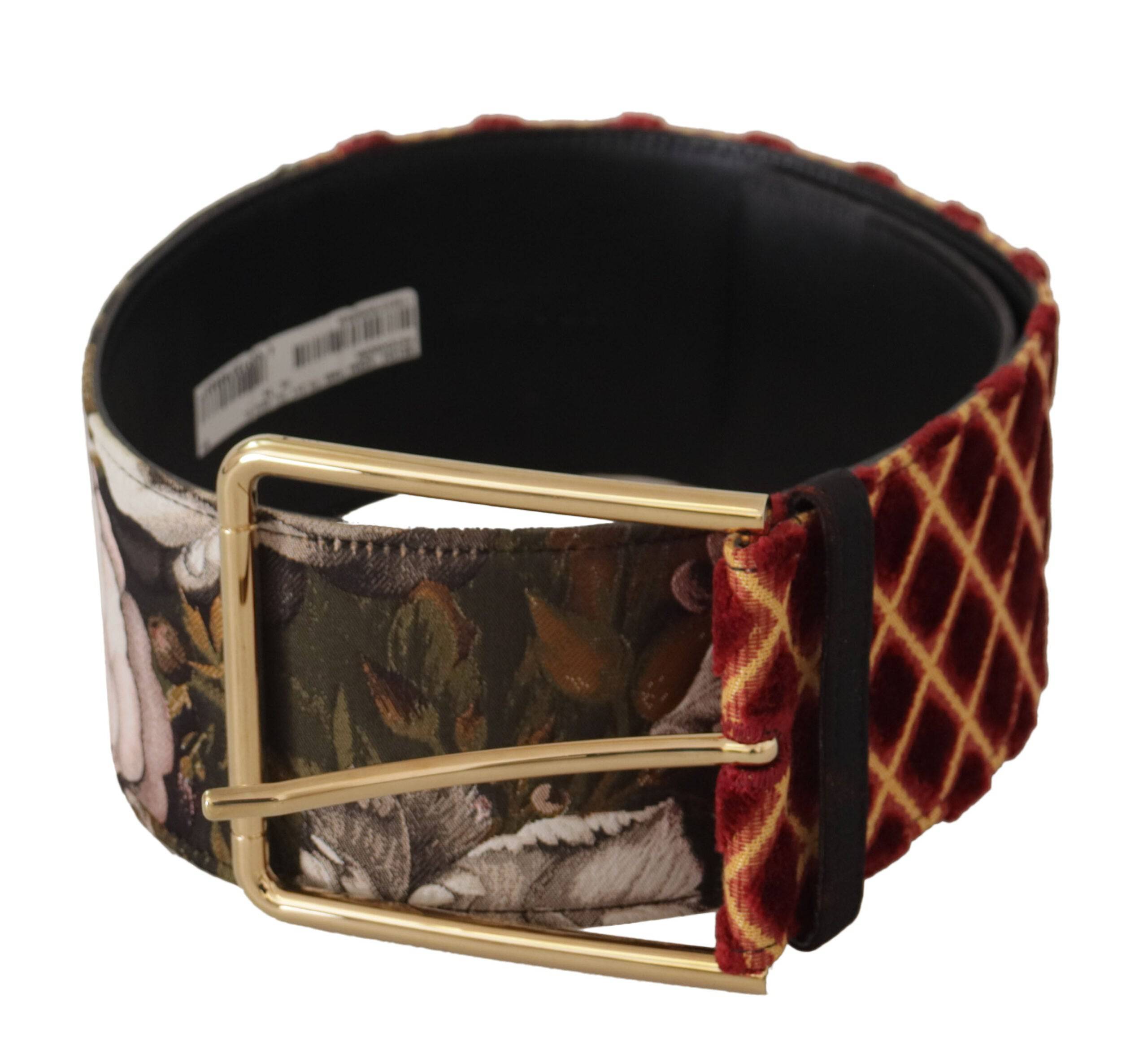Dolce & Gabbana Engraved Logo Multicolor Leather Belt - ACCEXO