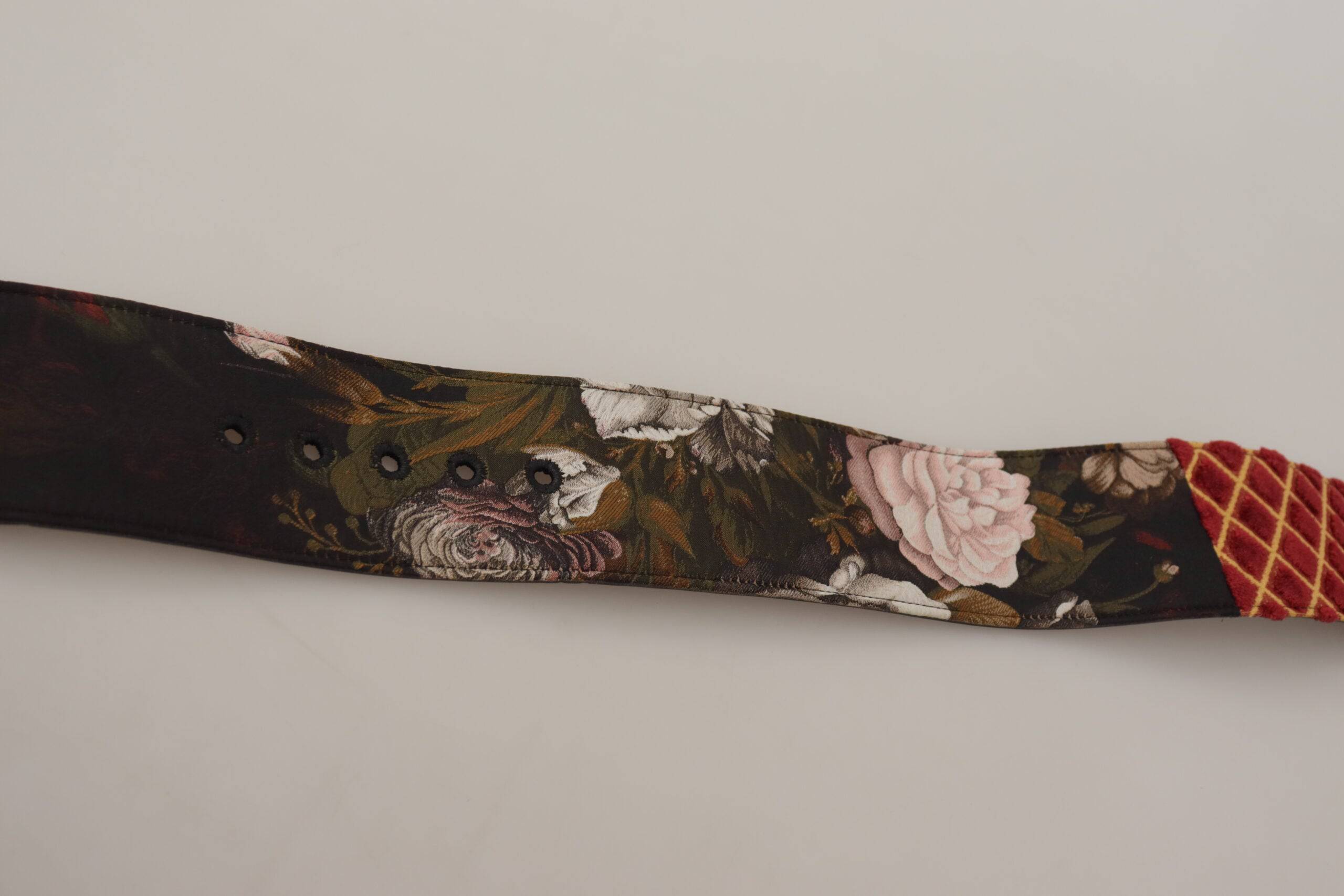 Dolce & Gabbana Engraved Logo Multicolor Leather Belt - ACCEXO