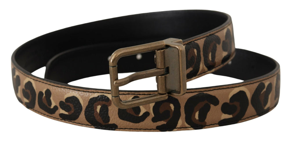 Dolce & Gabbana Chic Engraved Logo Leather Belt