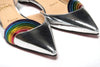 Christian Louboutin Silver Patentleather Flat Point Toe Shoe