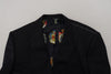 Dolce & Gabbana Elegant Black Martini Wool Blazer