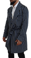 Dolce & Gabbana Elegant Striped Silk Blend Robe