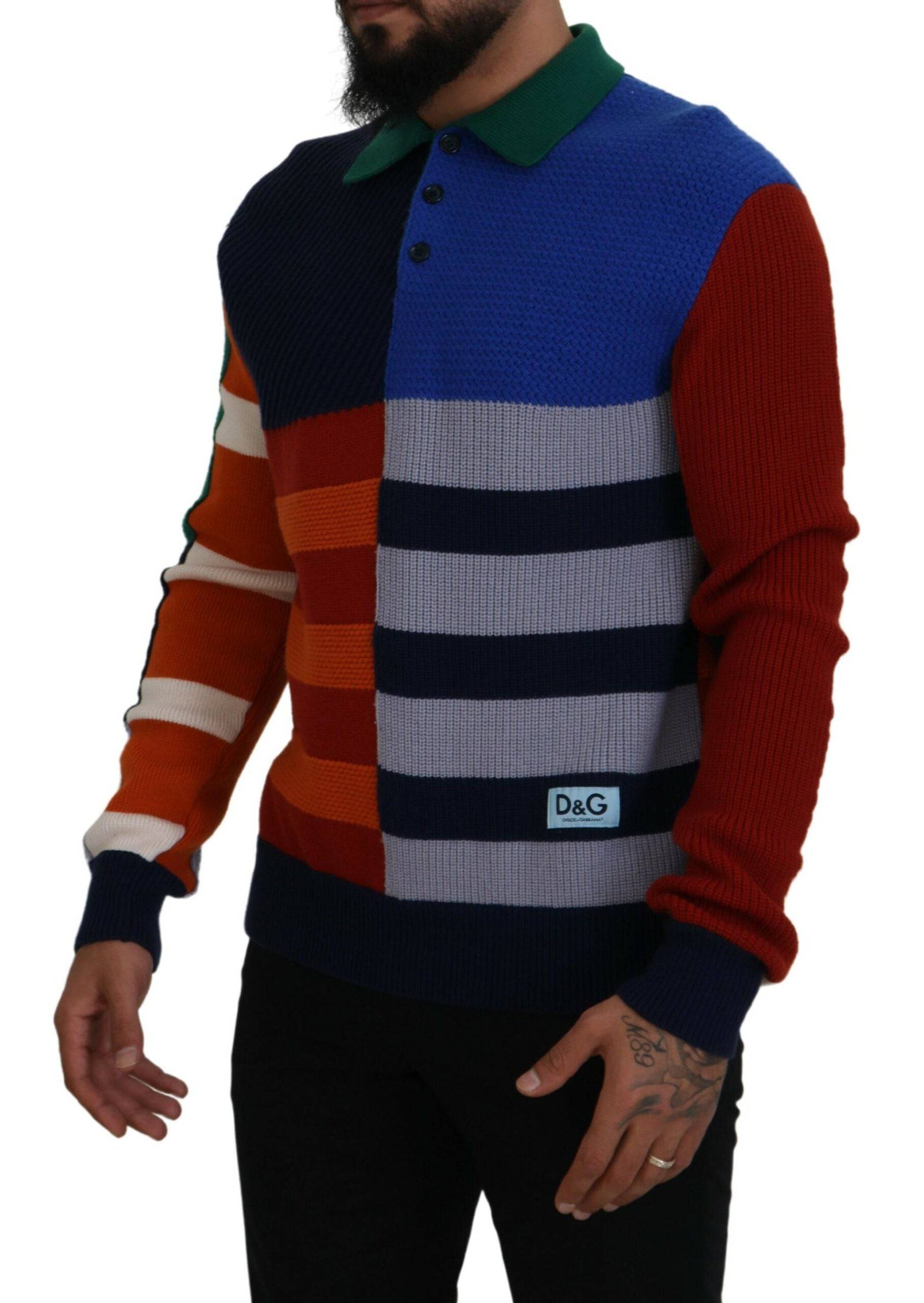 Dolce & Gabbana Pullover Sweater in Multicolor Stripes - ACCEXO