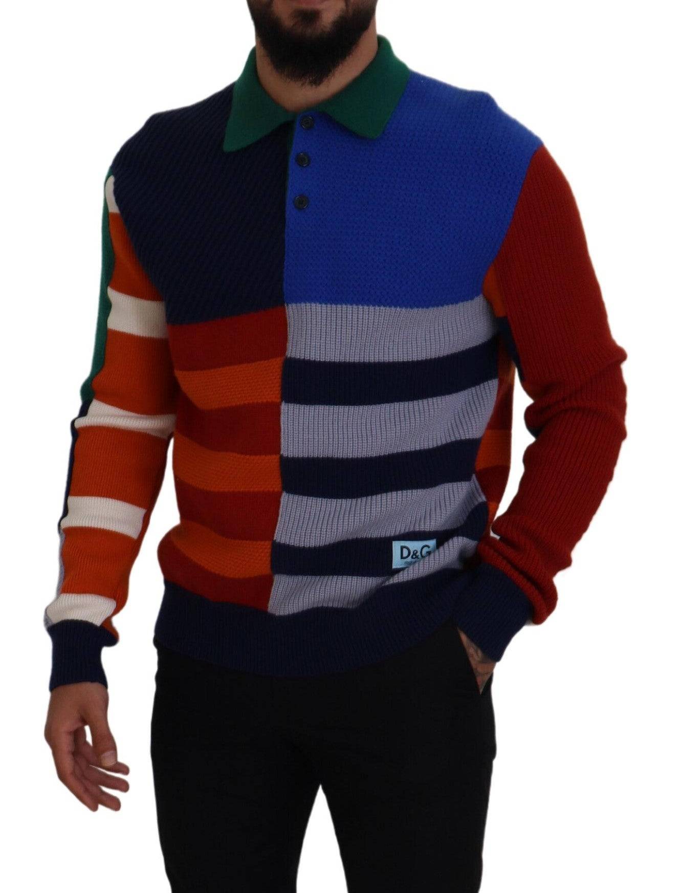Dolce & Gabbana Pullover Sweater in Multicolor Stripes - ACCEXO