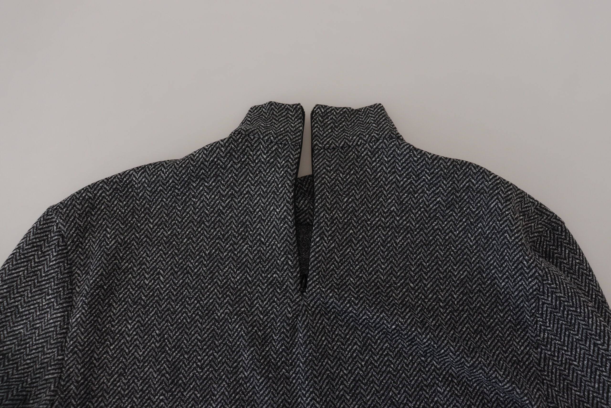 Dolce & Gabbana Elegant Dark Gray Pullover Sweater - ACCEXO