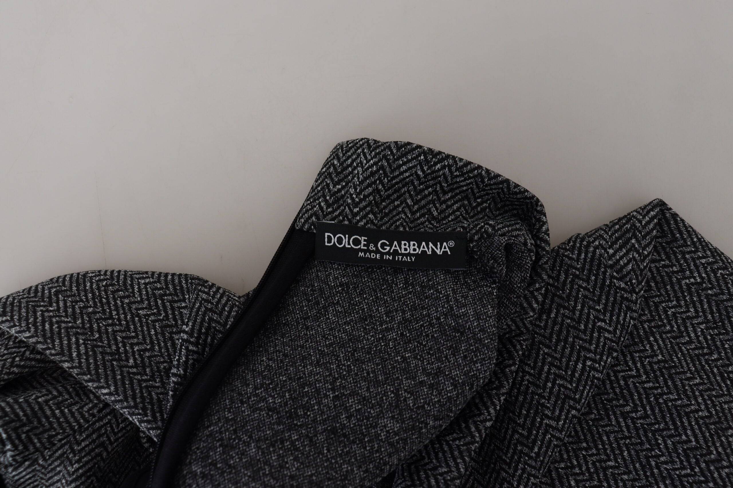 Dolce & Gabbana Elegant Dark Gray Pullover Sweater - ACCEXO
