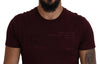 Dolce & Gabbana Elegant Maroon Crew Neck Casual Tee