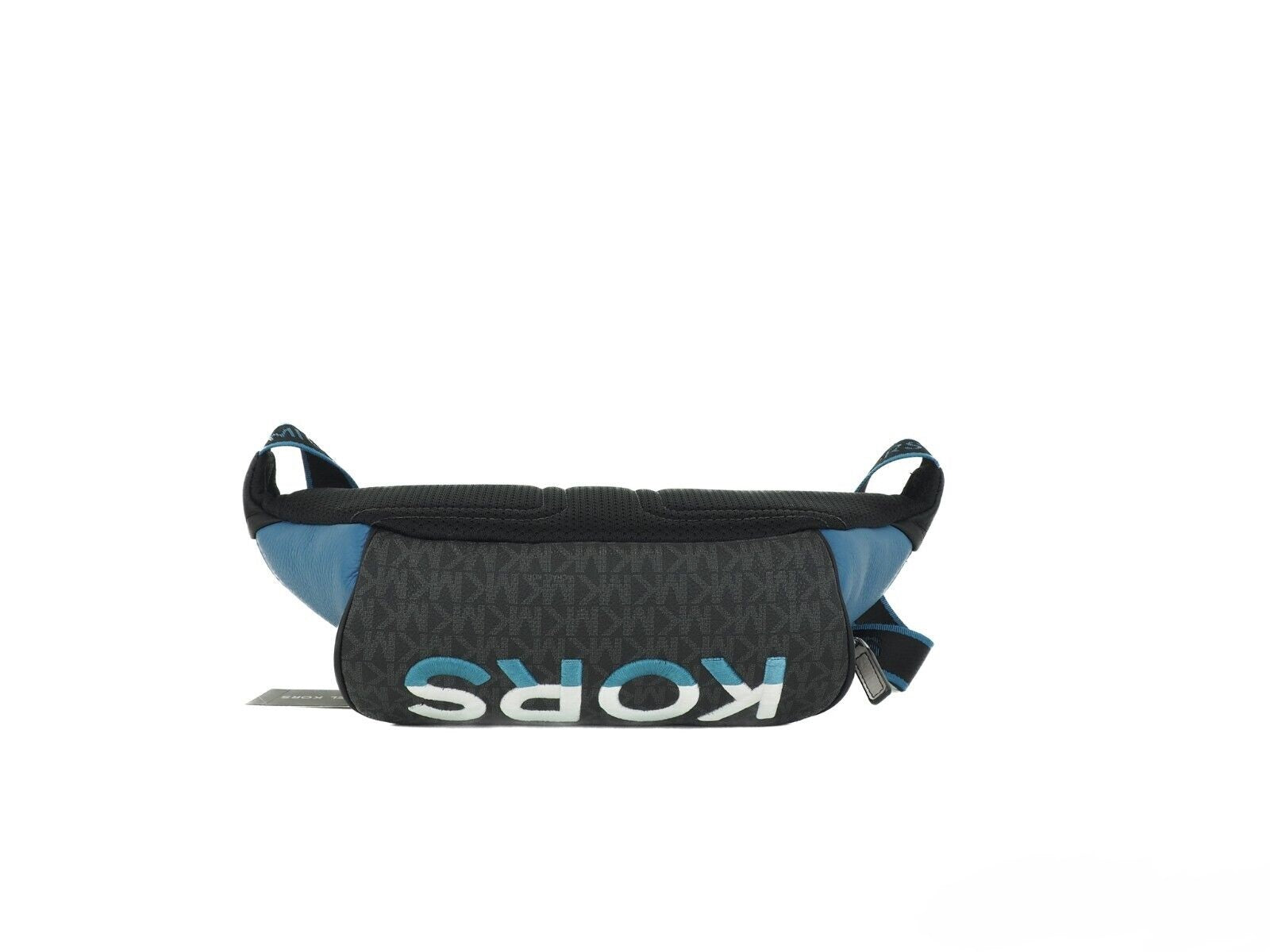 Michael Kors Cooper Large Blue Multi Leather Embroidered Logo Utility Belt Bag - ACCEXO