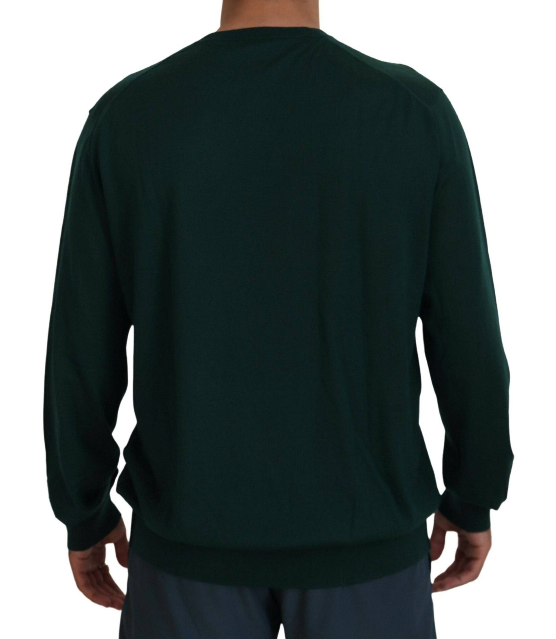 Dolce & Gabbana Elegant Green V-Neck Cashmere Sweater - ACCEXO
